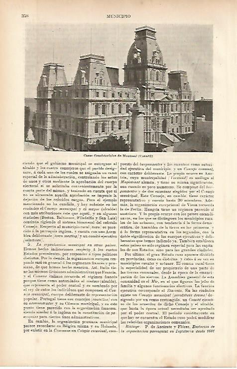 LAMINA ESPASA 11501: Ayuntamiento de Montreal Canada