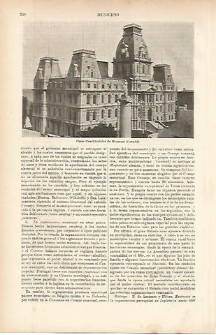 LAMINA ESPASA 11501: Ayuntamiento de Montreal Canada