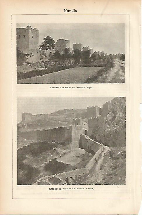 LAMINA ESPASA 11526: Murallas de Estambul y de Corinto