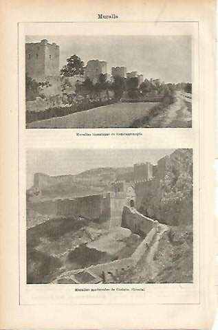 LAMINA ESPASA 11526: Murallas de Estambul y de Corinto
