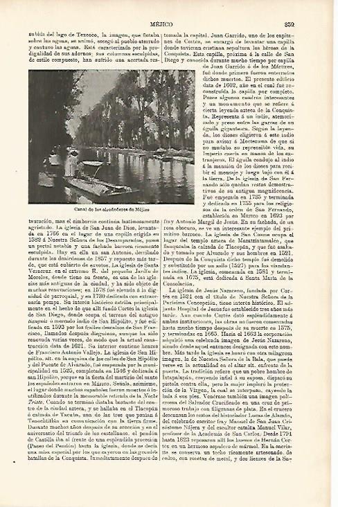 LAMINA ESPASA 11556: Canal de los alrededores de Mexico