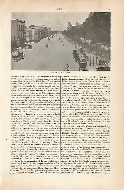 LAMINA ESPASA 11561: La Alameda Mexico
