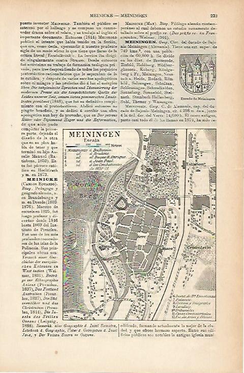 LAMINA ESPASA 11592: Plano de Meiningen