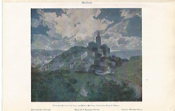 LAMINA ESPASA 11597: Cadaques al claro de luna por Meifren