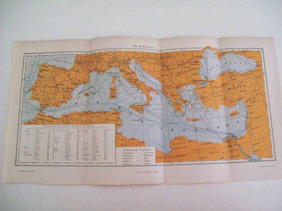 LAMINA ESPASA 11604: Mapa del Mar Mediterraneo