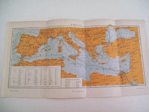 LAMINA ESPASA 11604: Mapa del Mar Mediterraneo