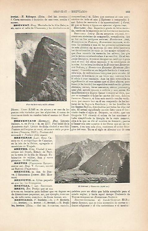 LAMINA ESPASA 11645: Pico del Brevent y el Montblanc