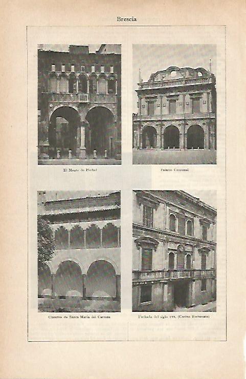 LAMINA ESPASA 11658: Monte de Piedad Palacio Comunal de Brescia
