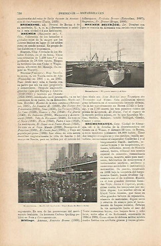 LAMINA ESPASA Alemania 11661: Puerto de Bremerhaven Alemania