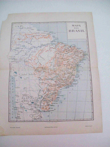 LAMINA ESPASA 11686: Mapa de Brasil