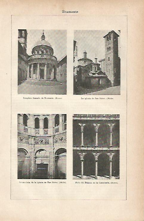 LAMINA ESPASA 11693: Vistas de Bramante