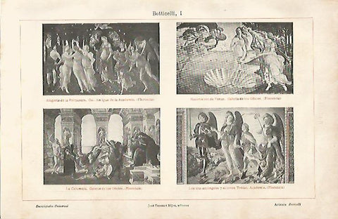 LAMINA ESPASA 11728: Obras de Botticelli