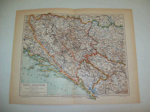 LAMINA ESPASA 11738: Mapa de Bosnia y Montenegro