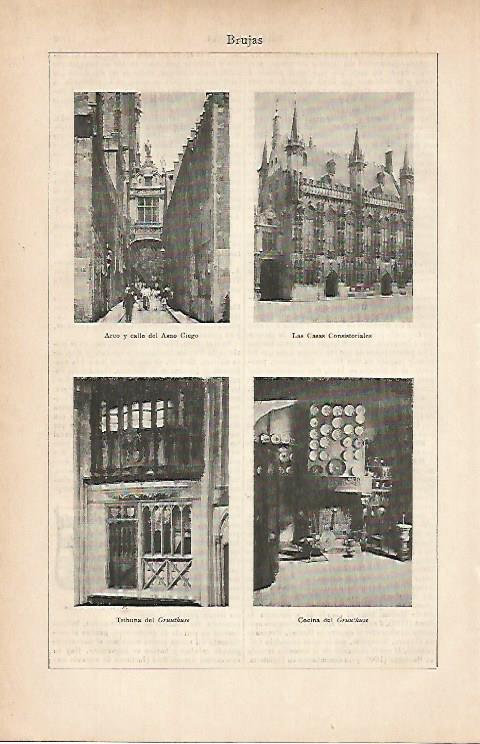 LAMINA ESPASA 11796: Vistas de Brujas Belgica