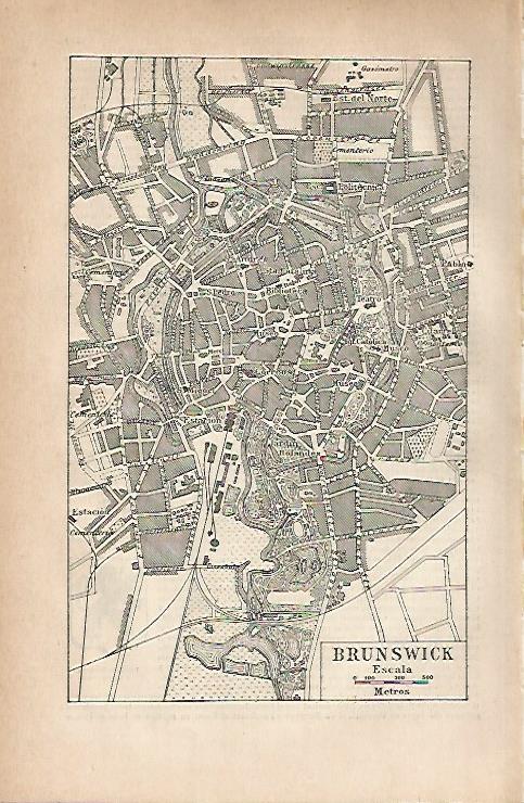 LAMINA ESPASA Alemania 11812: Plano de Brunswick Alemania