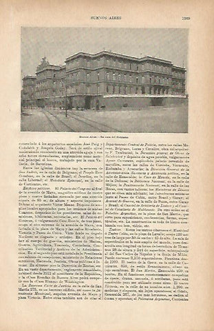 LAMINA ESPASA 11862: La Casa del Gobierno en Buenos Aires