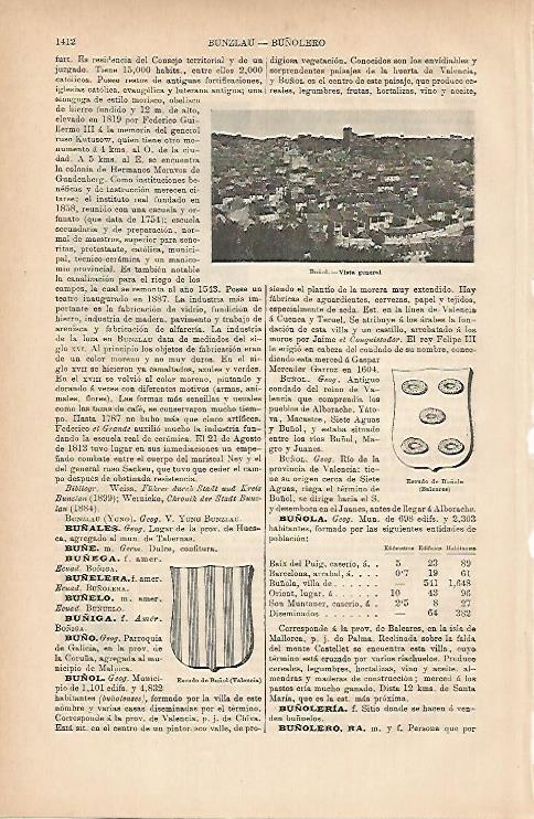 LAMINA ESPASA 11892: Vista general de Buñol. Valencia