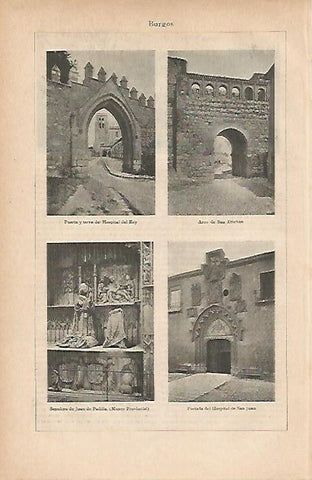 LAMINA ESPASA 11908: Vistas de Burgos