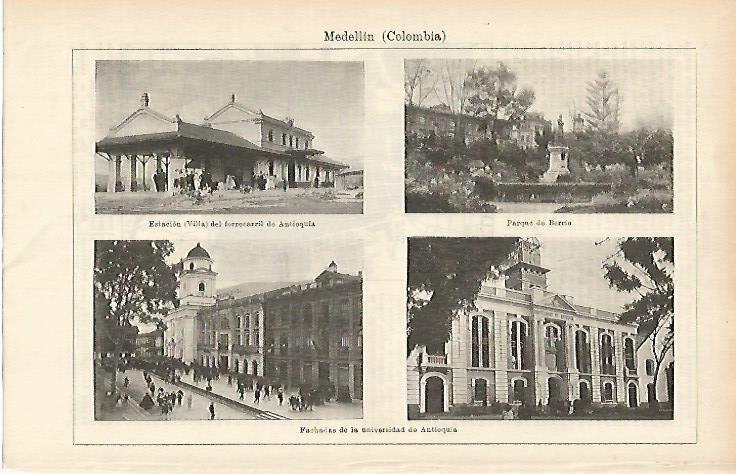 LAMINA ESPASA 11928:Vistas de Medellin Colombia