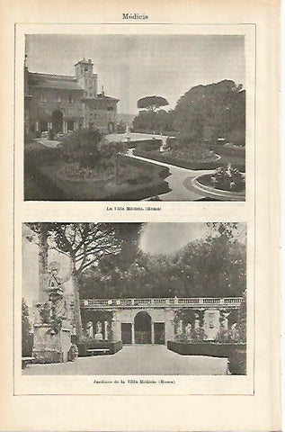 LAMINA ESPASA 11936: Villa Medicis en Roma