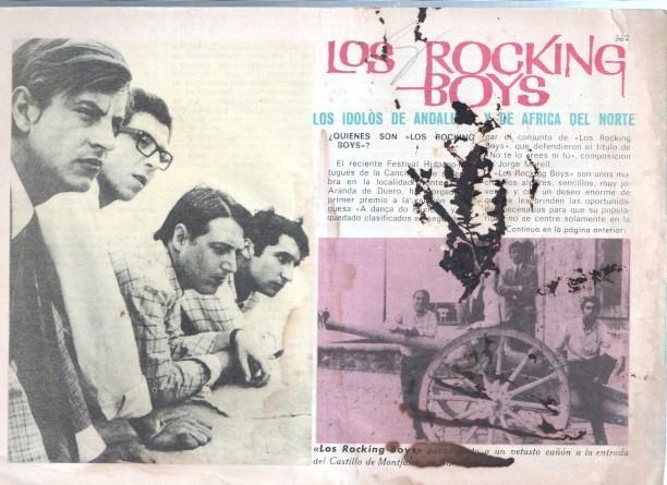 Claro de Luna numero 362: trasera reportaje Los Rocking Boys (papel sucio segun imagen)