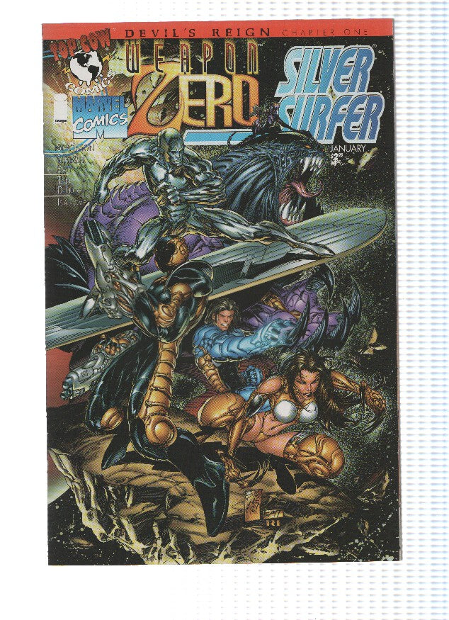 DEVIL,S REIGN, Volume 1, Numero 01: Weapon Zero / Silver Surfer (Top Cow) 