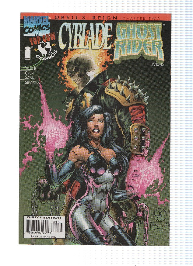 DEVIL,S REIGN, Volume 1, Numero 02: CYBLADE / GHOST RIDER (Top Cow) 