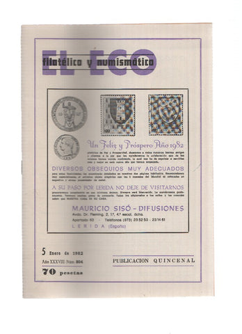 El Eco Filatelico y Numismatico numero 0804: La unidad filatelica