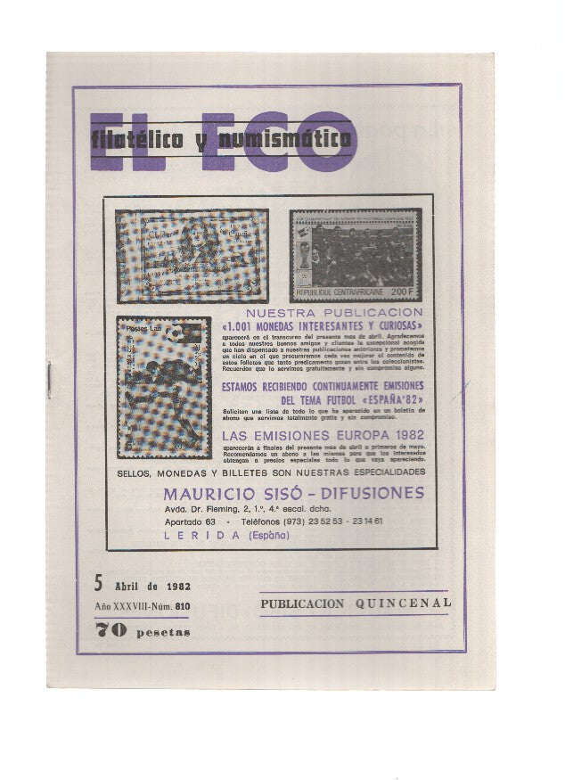 El Eco Filatelico y Numismatico numero 0810: Tematica del Rey Juan Carlos