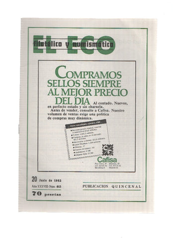 El Eco Filatelico y Numismatico numero 0815: La filatelia como apoyo didactico