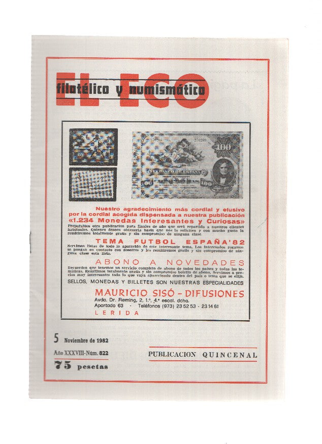 El Eco Filatelico y Numismatico numero 0822: La fabricacion de los sellos