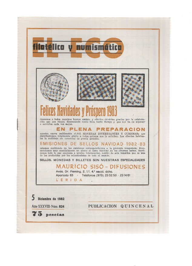 El Eco Filatelico y Numismatico numero 0824: Subastas CORINPHILA-67