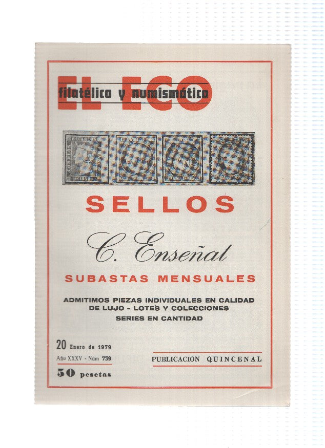 El Eco Filatelico y Numismatico numero 0739: Variedades sobre la Horrible Abreviatura en nuestros sellos