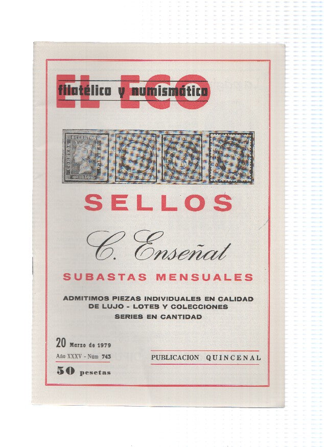 El Eco Filatelico y Numismatico numero 0743: Burgos en los sellos de correos