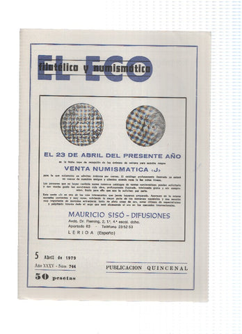 El Eco Filatelico y Numismatico numero 0744: El Centenario de la Salle