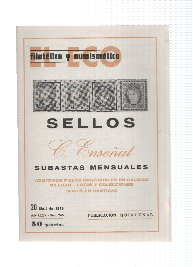 El Eco Filatelico y Numismatico numero 0745: El Tesoro del Ministerio Aleman de Comunicaciones