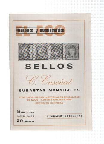 El Eco Filatelico y Numismatico numero 0745: El Tesoro del Ministerio Aleman de Comunicaciones