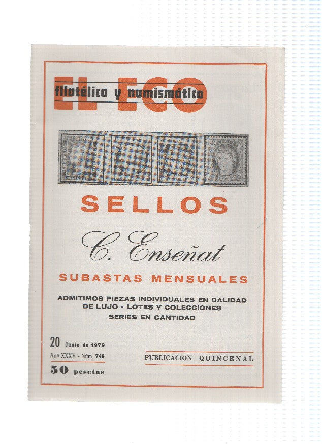 El Eco Filatelico y Numismatico numero 0749: Una discriminacion: La de las aduanas de importacion