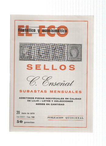 El Eco Filatelico y Numismatico numero 0749: Una discriminacion: La de las aduanas de importacion