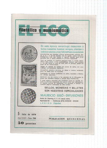 El Eco Filatelico y Numismatico numero 0750: Exposicion Filatelica Mariana de Zaragoza