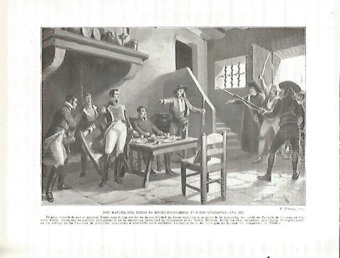 LAMINA 4229: Rafael del Rieggo es hecho prisionero por los realistas (año 1823)