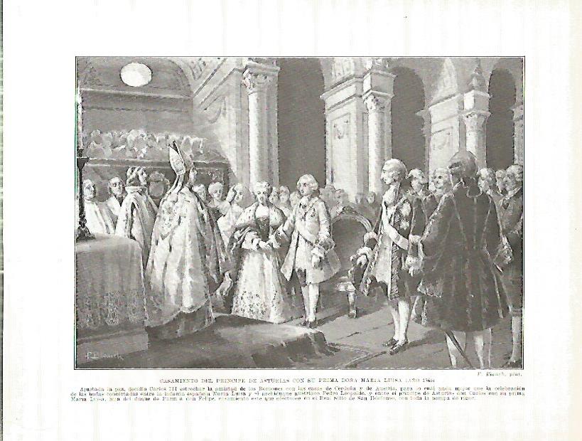 LAMINA 4239: Boda del Principe de Asturias con Maria Luisa en 1765