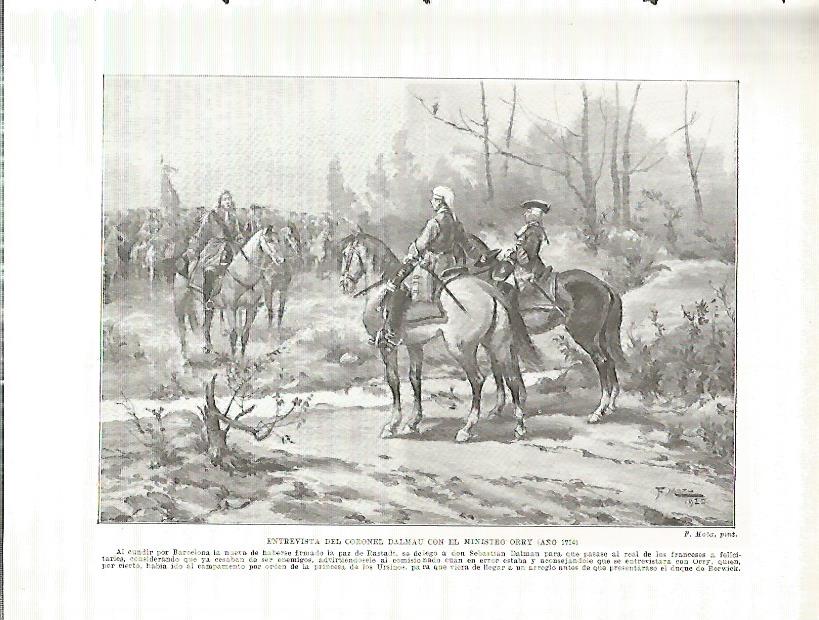 LAMINA 4242: Entrevista del Coronel Dalmau con el ministro Orry en 1714