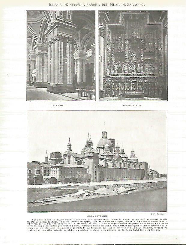 LAMINA 4244: Iglesia de Nuestra Señora del Pilar en Zaragoza