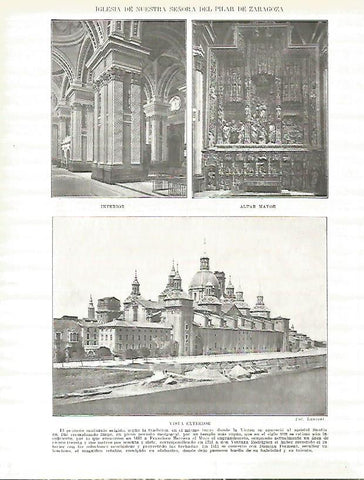 LAMINA 4244: Iglesia de Nuestra Señora del Pilar en Zaragoza
