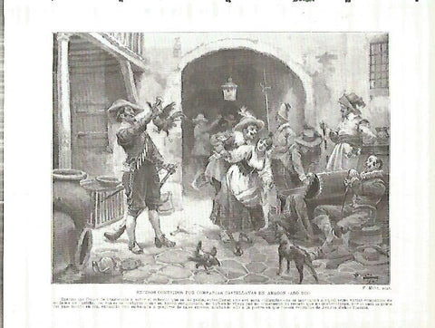 LAMINA 4251: Excelsos cometidos por compañias castellanas en Aragon en 1626