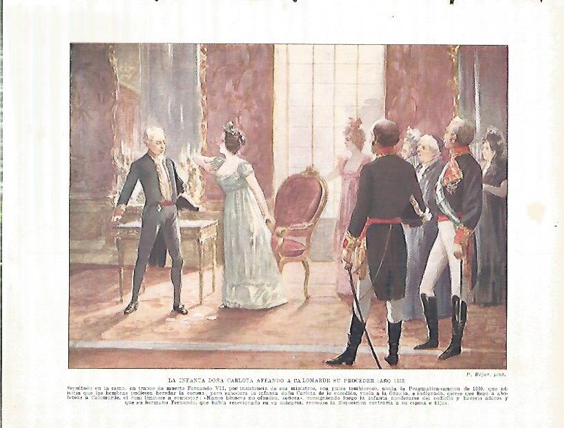 LAMINA 4257: La Infanta Doña Carlota afeando a Calomarde su proceder en el año 1832