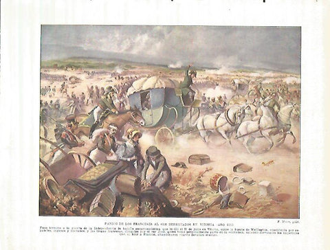 LAMINA 4262: Panico de los franceses al ser derrotados en Vitoria en 1813