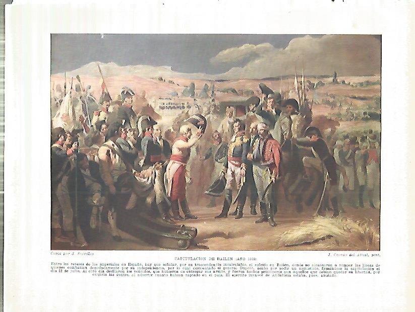 LAMINA 4264: Capitulacion de Bailen en 1808