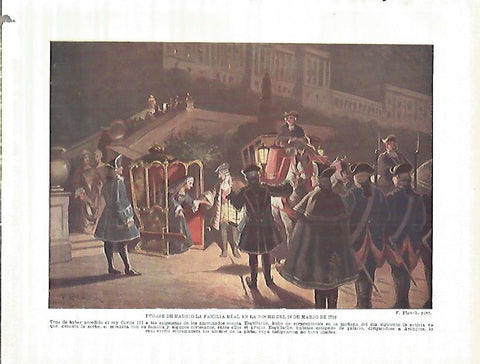 LAMINA 4269: Fuga de Madrid de la familia real la noche del 24 de mayo de 1766